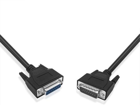 BULUSHI 5Ft DB15 15 دبوس ذكر إلى أنثى موصل تمديد كابل الحبل الأسود in Kuwait