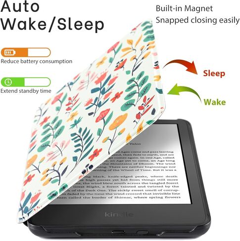 CoBak Case for All New Kindle 11th Generation 2022 Release Only - Ultra Slim PU Leather Smart Cover with Auto Sleep and Wake, Premium Protective Case for Kobo,E-Reader in Saudi Arabia