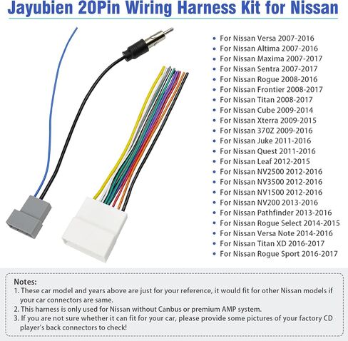 20Pin Wiring Harness Connector for Nissan Subaru Radio Adapter in Kuwait
