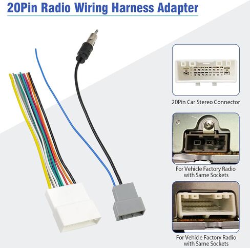20Pin Wiring Harness Connector for Nissan Subaru Radio Adapter in Kuwait