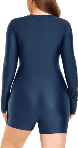 RELLECIGA Women's Long Sleeve UV Protection Rash Guard Boyleg Sports Swimwear for Women in Saudi Arabia
