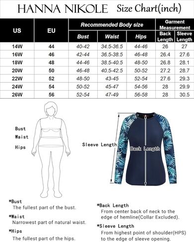 Hanna NikoleWomen's Plus Size Rash Guard Tops Long Sleeve Bathing Suits Printed UV Sun Protection Swim Shirt with Bottom 24W Olive Green in Saudi Arabia
