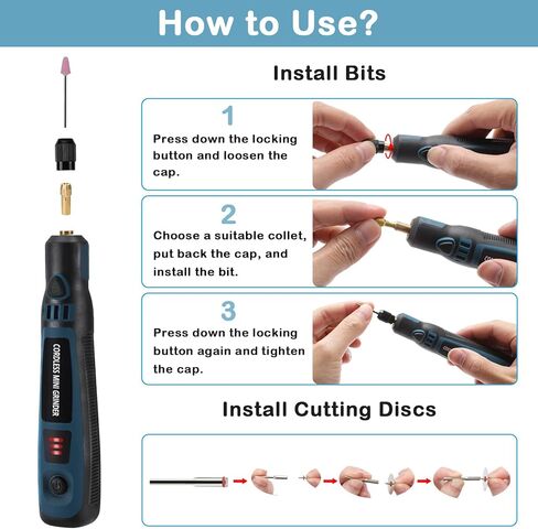 WIOR USB Rechargeable Engraving Pen with 41 Bits and 19 Stencils, Mini Electric Engraver Cordless Rotary Tool Accessories Kit for DIY Polishing Carving Jewelry Metal Plastic Wood Stone Glass Etching in Kuwait