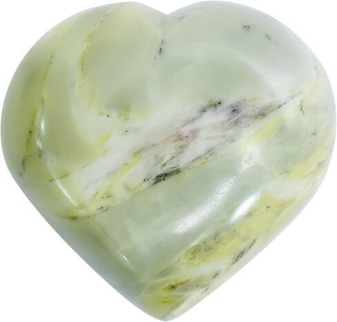 BEZAVO Serpentine Crystal Heart Stone Set - Gifts for Mom, Mom Gifts from Daughters, Pocket Worry Stone, Gemstones and Crystal, Reiki Healing, Chakra Stones for Wicca Collection 50 mm in Saudi Arabia