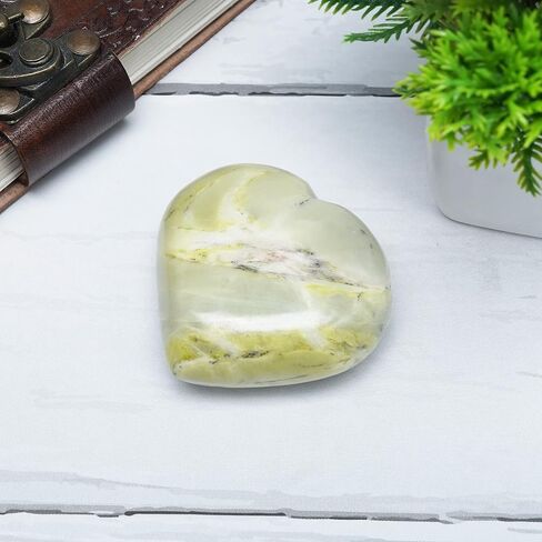 BEZAVO Serpentine Crystal Heart Stone Set - Gifts for Mom, Mom Gifts from Daughters, Pocket Worry Stone, Gemstones and Crystal, Reiki Healing, Chakra Stones for Wicca Collection 50 mm in Saudi Arabia