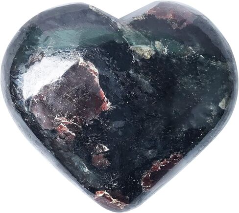 BEZAVO Serpentine Crystal Heart Stone Set - Gifts for Mom, Mom Gifts from Daughters, Pocket Worry Stone, Gemstones and Crystal, Reiki Healing, Chakra Stones for Wicca Collection 50 mm in Saudi Arabia