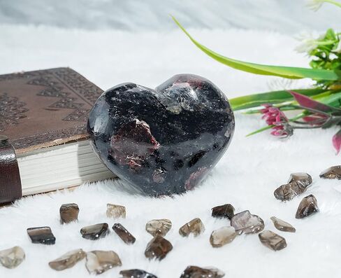 BEZAVO Serpentine Crystal Heart Stone Set - Gifts for Mom, Mom Gifts from Daughters, Pocket Worry Stone, Gemstones and Crystal, Reiki Healing, Chakra Stones for Wicca Collection 50 mm in Saudi Arabia