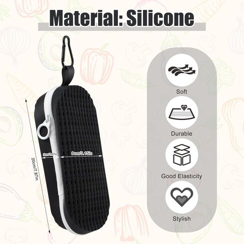 Swim Goggles Case, Silicone Swimming Goggles Protective Cover with Drainage Holes, Zipper Eyeglasses Case Breathable in Saudi Arabia