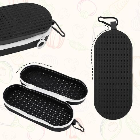 Swim Goggles Case, Silicone Swimming Goggles Protective Cover with Drainage Holes, Zipper Eyeglasses Case Breathable in Saudi Arabia