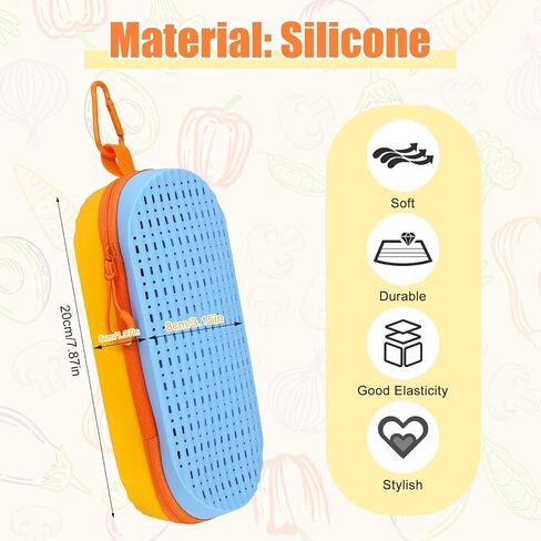 Swim Goggles Case, Silicone Swimming Goggles Protective Cover with Drainage Holes, Zipper Eyeglasses Case Breathable in Saudi Arabia