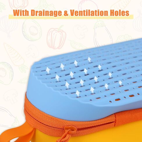 Swim Goggles Case, Silicone Swimming Goggles Protective Cover with Drainage Holes, Zipper Eyeglasses Case Breathable in Saudi Arabia