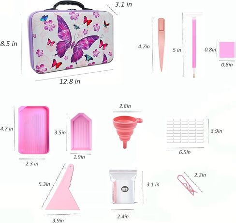 MIATTCLD Diamond Art Organizer Case 60 Slots Diamond Painting Storage Containers, Portable Diamond Painting Accessories and Tools Kit Box for DIY 5D Diamond Beads Art Craft in Kuwait