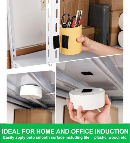 شرائط لاصقة وحلقة DFgrenness مع لاصق، شريط تثبيت لاصق عالي التحمل مقاس 1 × 5 بوصة للاستخدام المنزلي والمكتب - بدلاً من الثقوب والمسامير، 15 عبوة باللون الأسود in Kuwait