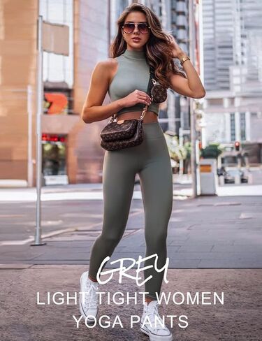 High Waisted Leggings for Women No See Through Yoga Pants Tummy Control Leggings for Workout Running Buttery Soft in Saudi Arabia