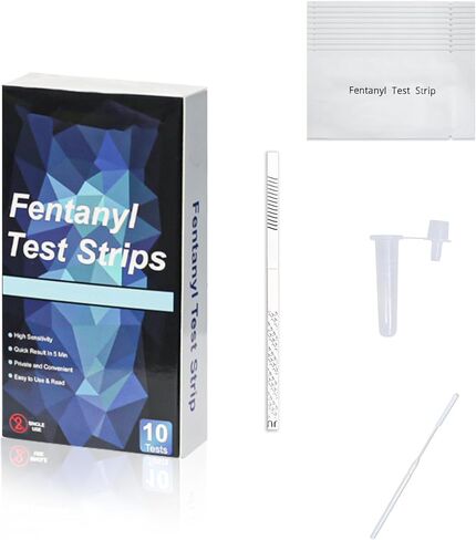 شرائط اختبار الفنتانيل، مجموعة شرائط اختبار الفنتانيل من EZING، حساسة للغاية، استجابة سريعة، سهلة الاستخدام والقراءة، 10 شرائط اختبار في كل عبوة in Kuwait