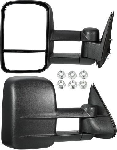 X AUTOHAUX Pair Towing Mirrors Manual Operated Telescoping Trailer Side Mirrors for Chevy Silverado Sierra Avalanche Suburban Tahoe for GMC Yukon XL for Cadillac Escalade EXT ESV in Saudi Arabia