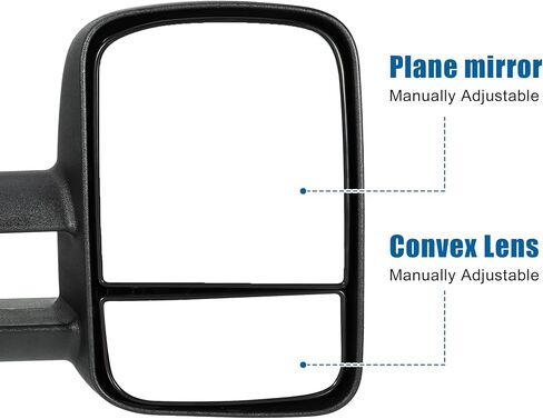 X AUTOHAUX Pair Towing Mirrors Manual Operated Telescoping Trailer Side Mirrors for Chevy Silverado Sierra Avalanche Suburban Tahoe for GMC Yukon XL for Cadillac Escalade EXT ESV in Saudi Arabia