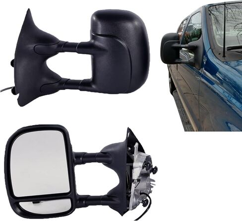 MOTOOS Towing Mirrors Side Folding Extendable Replacement for 1999-2007 Ford F-250 F-350 F-450 F-550 Super Duty 2000-2005 Ford Excursion 6.8L V10 in Saudi Arabia