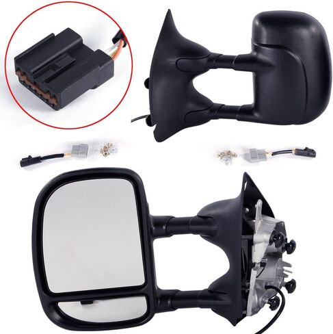 MOTOOS Towing Mirrors Side Folding Extendable Replacement for 1999-2007 Ford F-250 F-350 F-450 F-550 Super Duty 2000-2005 Ford Excursion 6.8L V10 in Saudi Arabia