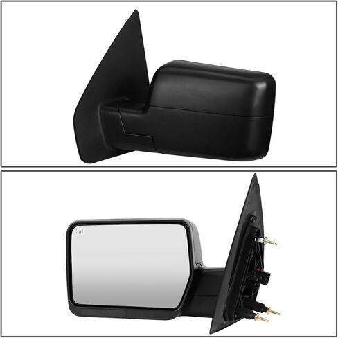 DNA Motoring TWM-018-T111-BK-R Black Powered Heated Foldable Towing Side Mirror Compatible With 04-14 F-150, Right/Passenger Side in Kuwait