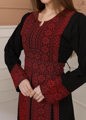 عباية نسائية ثوب نسائي لجميع المناسبات الأعياد والاحتفالات تفاصيل مطرزة كم طويل in Kuwait