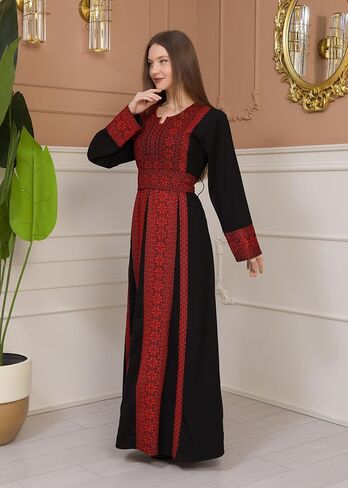 عباية نسائية ثوب نسائي لجميع المناسبات الأعياد والاحتفالات تفاصيل مطرزة كم طويل in Kuwait