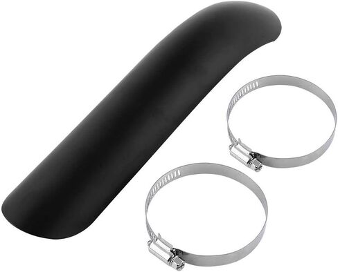 Steel Motorcycle Heat Shield Curve Muffler Pipe Cover Universal Muffler Pipe Heat Shield (Black), system in Saudi Arabia