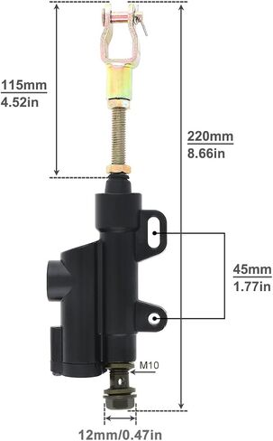 Windance Rear Foot Brake Master Cylinder for 50cc 70cc 90cc 110cc 125cc Chinese Dirt Bike Pit Bike Go Kart Scrambling Motorcycle ATV in Saudi Arabia