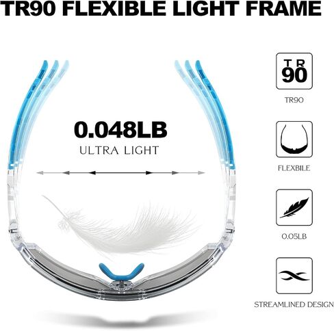Karsaer نظارات شمسية رياضية خفيفة الوزن TR90 إطار UV400 للشباب البيسبول الدراجات البيسبول نظارات بنين بنات 8-16 in Kuwait