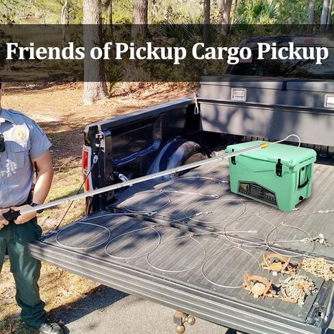 74 inch Adjustable Pole Hook Truck Cargo clamp, Truck Cargo Recovery Device, Long Pole clamp Lathe Hook with Hook, Truck Base Front Telescopic Tool (with Two Hook Heads) in Kuwait