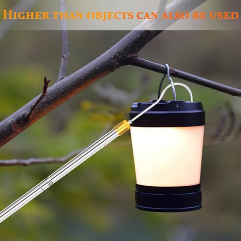 74 inch Adjustable Pole Hook Truck Cargo clamp, Truck Cargo Recovery Device, Long Pole clamp Lathe Hook with Hook, Truck Base Front Telescopic Tool (with Two Hook Heads) in Kuwait