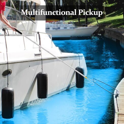 Cagaloi 30 to 74 inch Extended Docking Adjustable Rod Hook clamp Lathe Extension Tool, Truck Cargo Retrieval Device, Hook Long Rod clamp Lathe Hook, Truck Grab Bed, Comfortable Sponge Handle in Kuwait