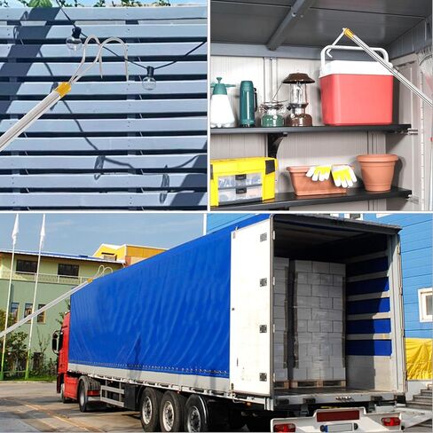 Cagaloi 30 to 74 inch Extended Docking Adjustable Rod Hook clamp Lathe Extension Tool, Truck Cargo Retrieval Device, Hook Long Rod clamp Lathe Hook, Truck Grab Bed, Comfortable Sponge Handle in Kuwait