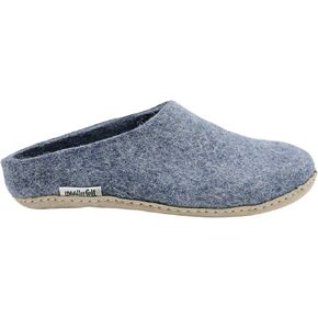Denim Blue Handmade Slip Ons- Indoor Slippers From Men And Women- Soft, Cozy And Durable Slides- Wool Slipper in Kuwait