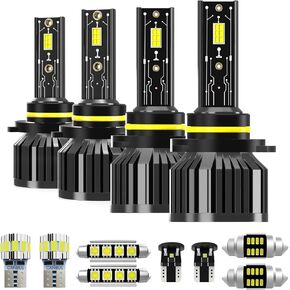 Light Bulbs Fit for Toyota Corolla 2004-2013,High Low Beam Combo 9005 9006 Lights with Cooling Fan,600% Brighter Powersports Bulbs Interior Light Kit,Plug and Play,10PCS in Saudi Arabia