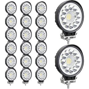 4 Inch Cube LED Light Pods for Truck, 123W 10000lm 12V 24V 6500K LED Tractor Bumper Work Fog Lighting Off Road Spot Flood Beam Driving Bar for ATV UTV RV OTR Boat Golf Cart 2 Pack in Kuwait