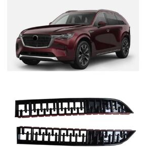 الجبهة شبكة شواء إدراج الزخارف CX90 الجبهة مصبغة الحرس ، لمازدا CX-90 2024-2025 2026 اكسسوارات السيارات الخارجية ABS المواد ، 2 قطعة in Kuwait