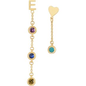 أقراط بأحرف مخصصة مع أحجار البخت المتدلية | الأقراط الأولية المخصصة in Kuwait