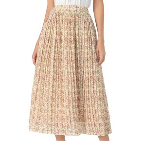 تنورة أليجرا كيه زهرية للنساء 2026، تنانير متوسطة الطول كاجوال بخصر عالٍ in Kuwait