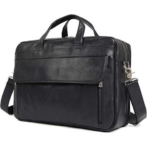 Leather Briefcase for Men 17" Computer Bag Business Travel Messenger in Kuwait