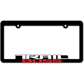 1 قطعة سيارة ثلاثية الأبعاد Trail BOSS شعار الرياضة إطار لوحة الرخصة غطاء حامل حامي لشيفي سيلفرادو in Kuwait