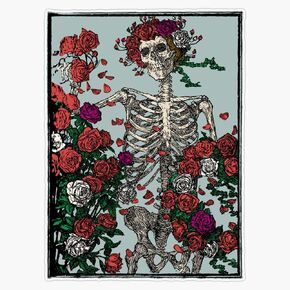 Skeleton & Roses Vinyl Decal Sticker Car Waterproof Car Decal Bumper Sticker 5" in Kuwait