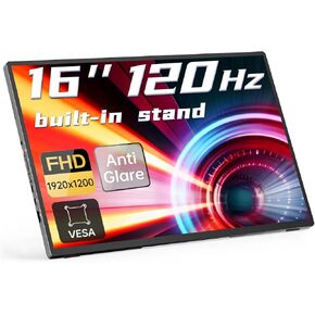 شاشة Intehill المحمولة للألعاب، شاشة سفر محمولة 144 هرتز 17.3 بوصة FHD Fast IPS للكمبيوتر المحمول، هيكل من الألومنيوم، 100% sRGB، HDR، USB-C مزدوج وMini HDMI، مكبرات صوت مدمجة، لأجهزة الكمبيوتر المحمول Mac PS5 Xbox. in Kuwait