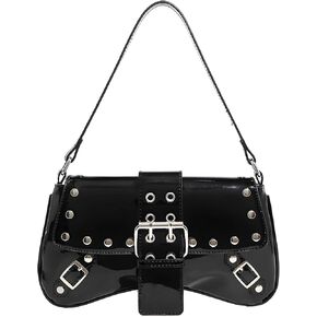 FALETO Y2K Shoulder Bag for Women Rivet Hobo Handbag Goth Punk Underarm Purse with Buckle in Kuwait