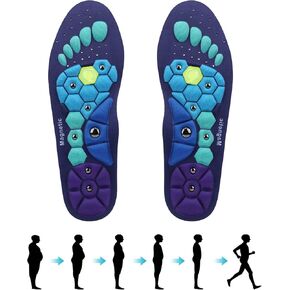 2 Pairs Shoe Insoles Orthopedic Acupressure Massage for Men & Women, Reflexology Massage Shock Absorbing Insoles, Magnetic Technology Helps Blood Circulation (L(Men 9.5-12/Women 10.5-13)) in Kuwait
