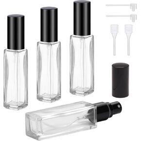 YOCASII Glass Travel Perfume Bottle Refillable, 10ml Perfume Bottles, Pocket Perfume Spray Bottle Atomizer, 4PCS Refillable Perfume Bottle for Travel in Saudi Arabia