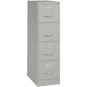 Scranton & Co 25" 4-Drawer Metal Letter Width Vertical Filing Cabinet in Gray, Lockable, Sturdy Steel Construction, Office or Home Use, Durable Letter Size File Storage in Kuwait