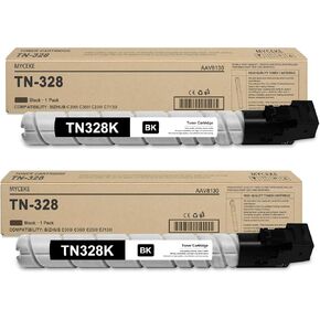 عبوتان من خرطوشة الحبر الأسود TN328K: TN328 TN-328 TN-328K AAV8130 بديلة عالية الإنتاجية لطابعة كونيكا مينولتا بيشوب C300i C360i C250i C7130i | 28,500 صفحة لكل منها in Kuwait