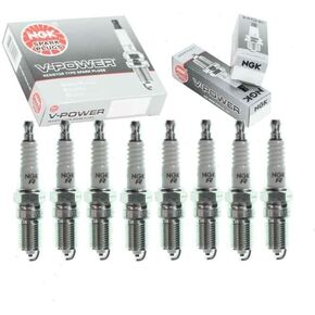 8 pc NGK V-Power Spark Plugs compatible with GMC Sierra 2500 HD 6.0L V8 2001-2017 in Kuwait