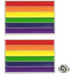 LGBTQ فخر دبوس شارات، قوس قزح العلم دبابيس التلبيب، سبائك الزنك LGBT العلم بروش شارة، 1.2in × 0.8in in Kuwait